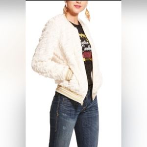 💎 Ariat Women's Lady Lucky Bomber Jacket Faux Fur 🦋